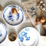 6 antique French dessert plates, Moulin des Loups, 4067