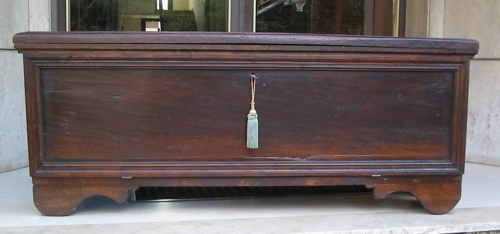Antique original walnut chest.