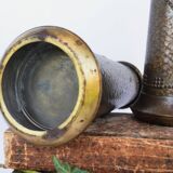 Paire de Vase Galvanoplastie Art Nouveau Laiton - France