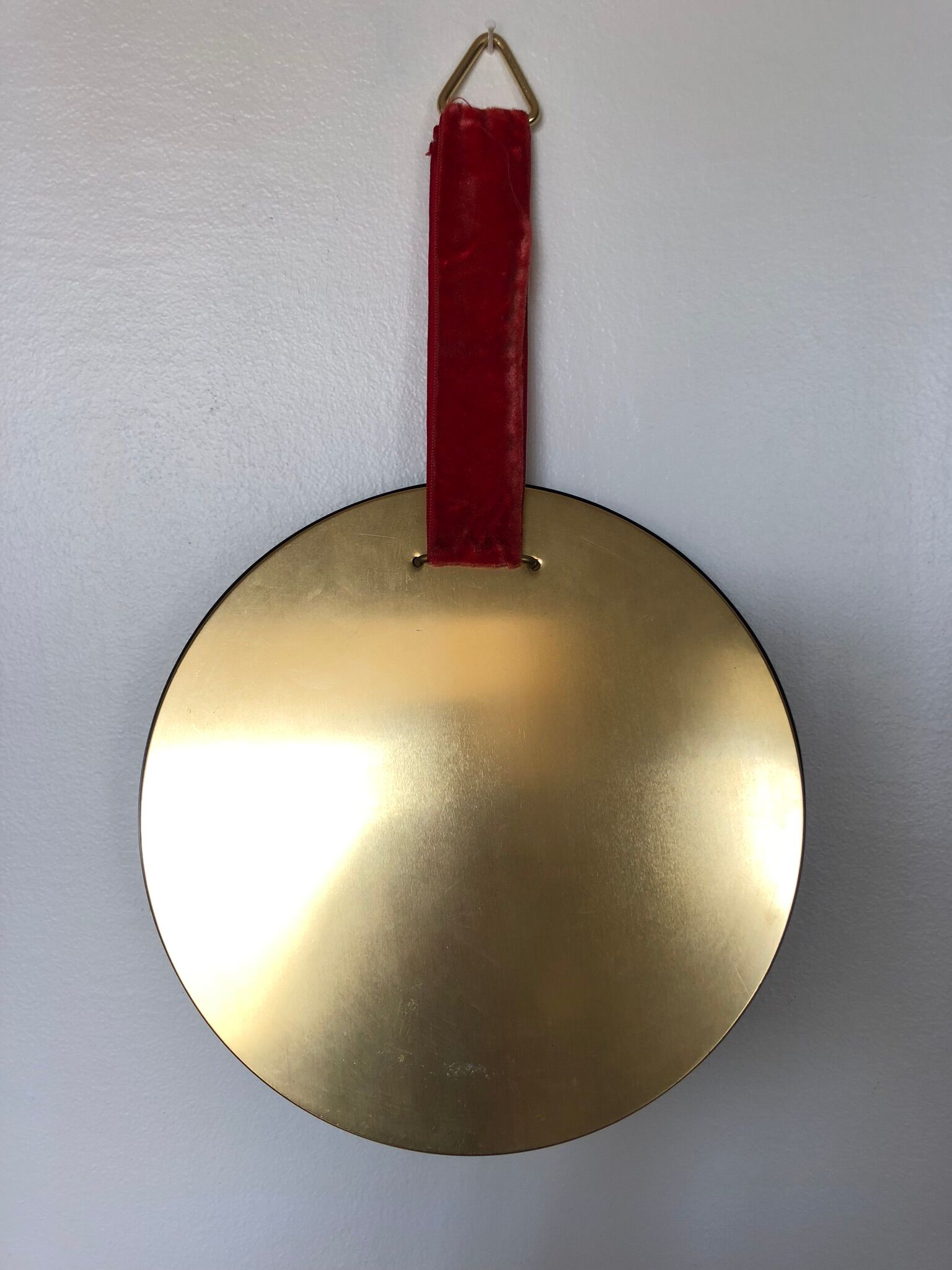 Medallion frame dried flowers velvet knot