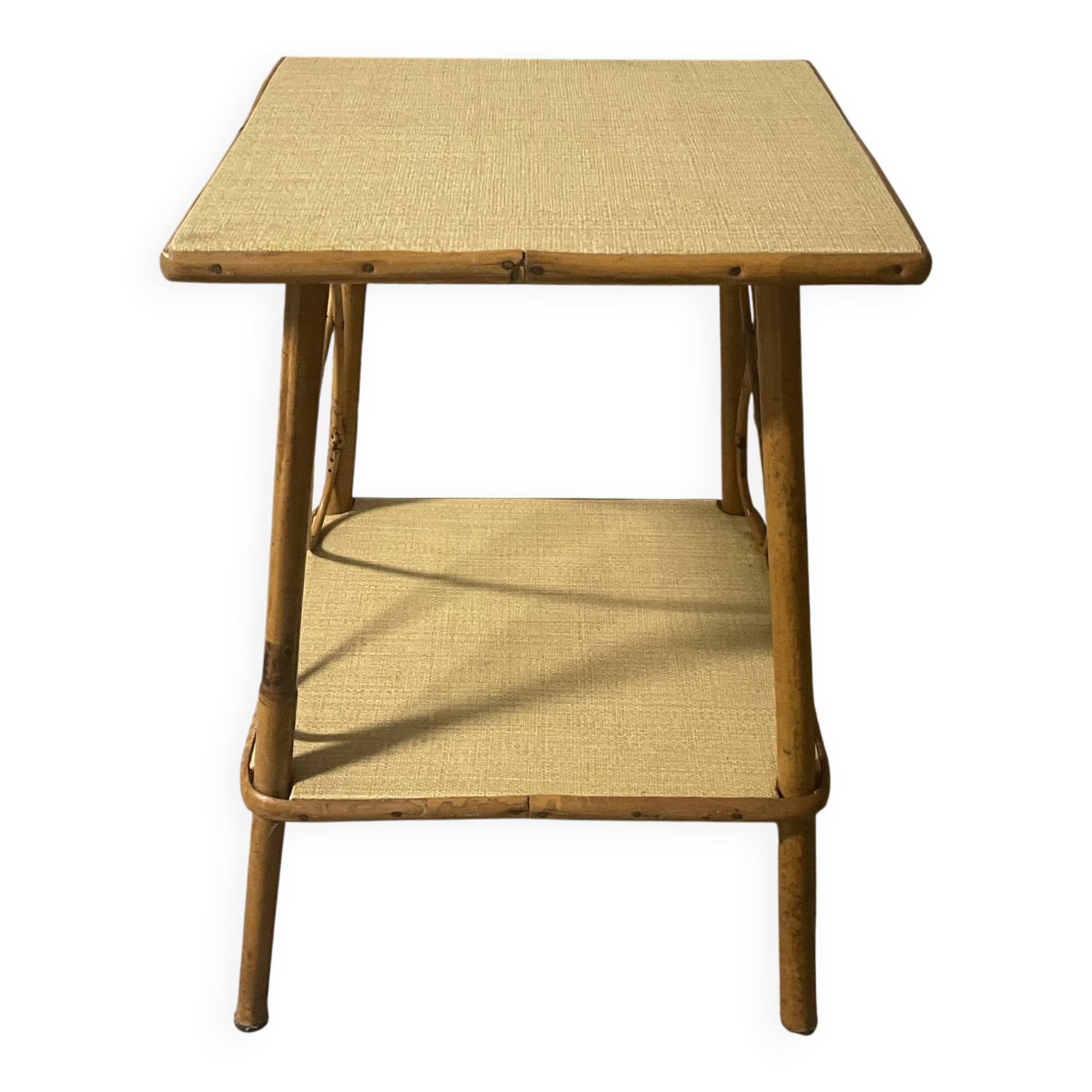 1960s rattan side table