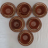 6 cups and under cups Digoin Sarreguemines Mary series