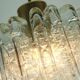 Doria mid century pendant light chandelier with 16 glass tubes 1960s