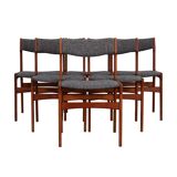 Ensemble de six chaises en teck, design danois, années 1960, production : Danemark