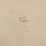 Iznik dish mid-20th century monogram floral decoration