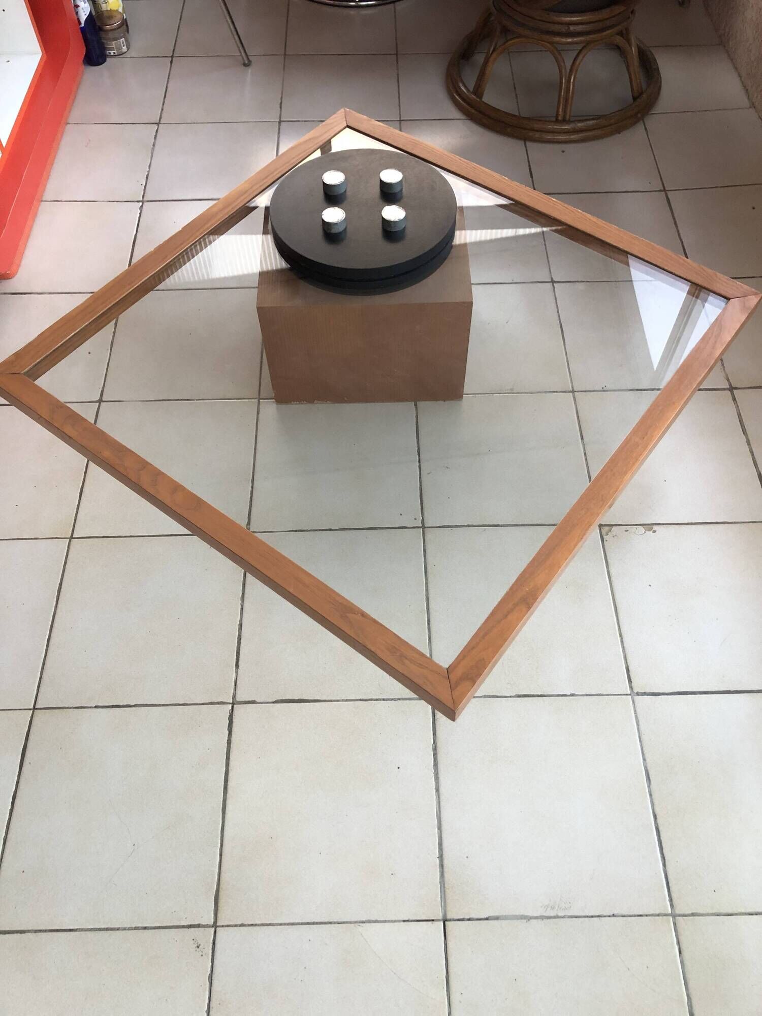 Roche Bobois coffee table designer Jp Cailleres with a rotating top.