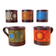 Set of 5 mugs Staffordshire 70s