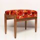 Vintage red and orange mid-century stool, Edmund Homa, 1960s