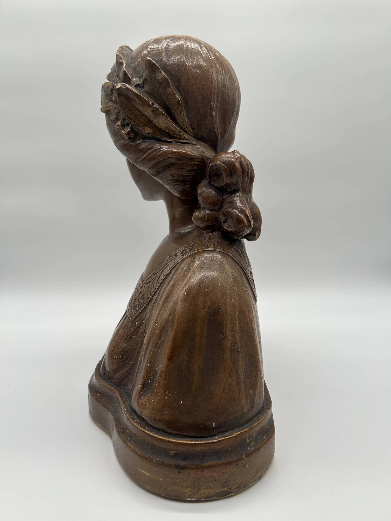 Art Nouveau bust by Gustave Van Vaerenbergh