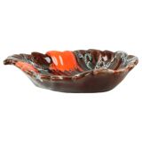 Vintage Fruit Bowl in the Shape of a Leaf Vallauris France