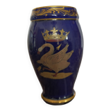 Bleu de Tours earthenware vase