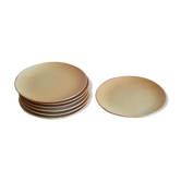 Lot de 7 assiettes à dessert Grès Village