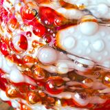 Large red art glass statement pendant