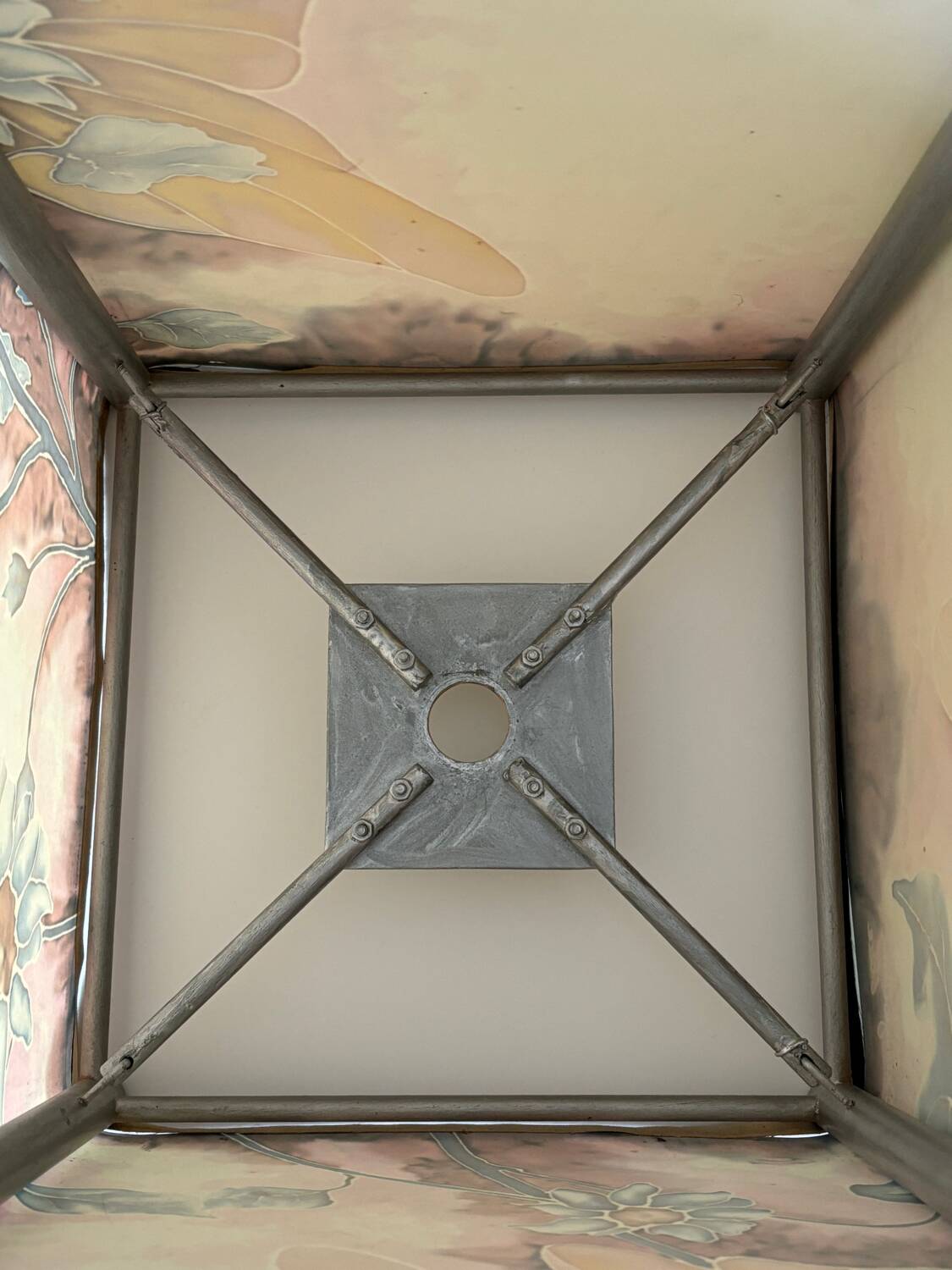 Vintage silk lampshade