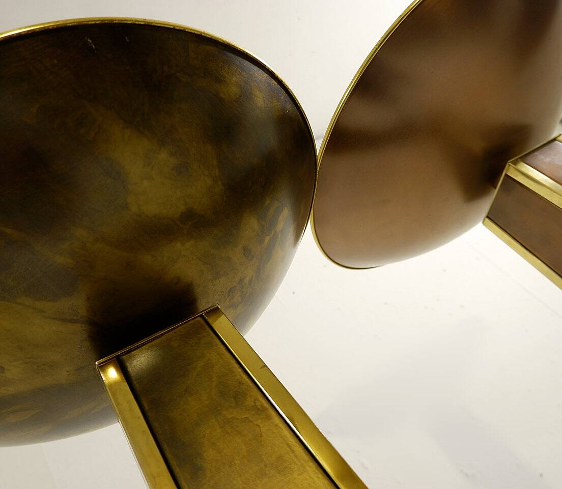 Pair of Large Torchiere Floor Lamps From Belgo Chrom - 1980s