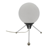 Vintage metal and opaline tripod lamp