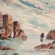 Original Large Swedish Oil on Panel – “Coastal Landscape” – Signed – Vintage & Framed