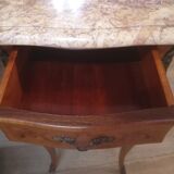 Pair of Louis XV style bedside tables in marquetry