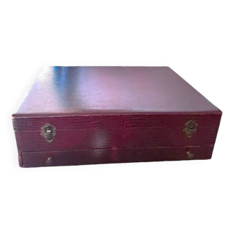 Box for silverware and goldsmithing luxury leather box
