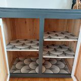 Charcoal grey sideboard, marble top