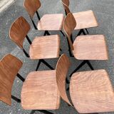 Set of 6 Galvanitas S16 chairs.