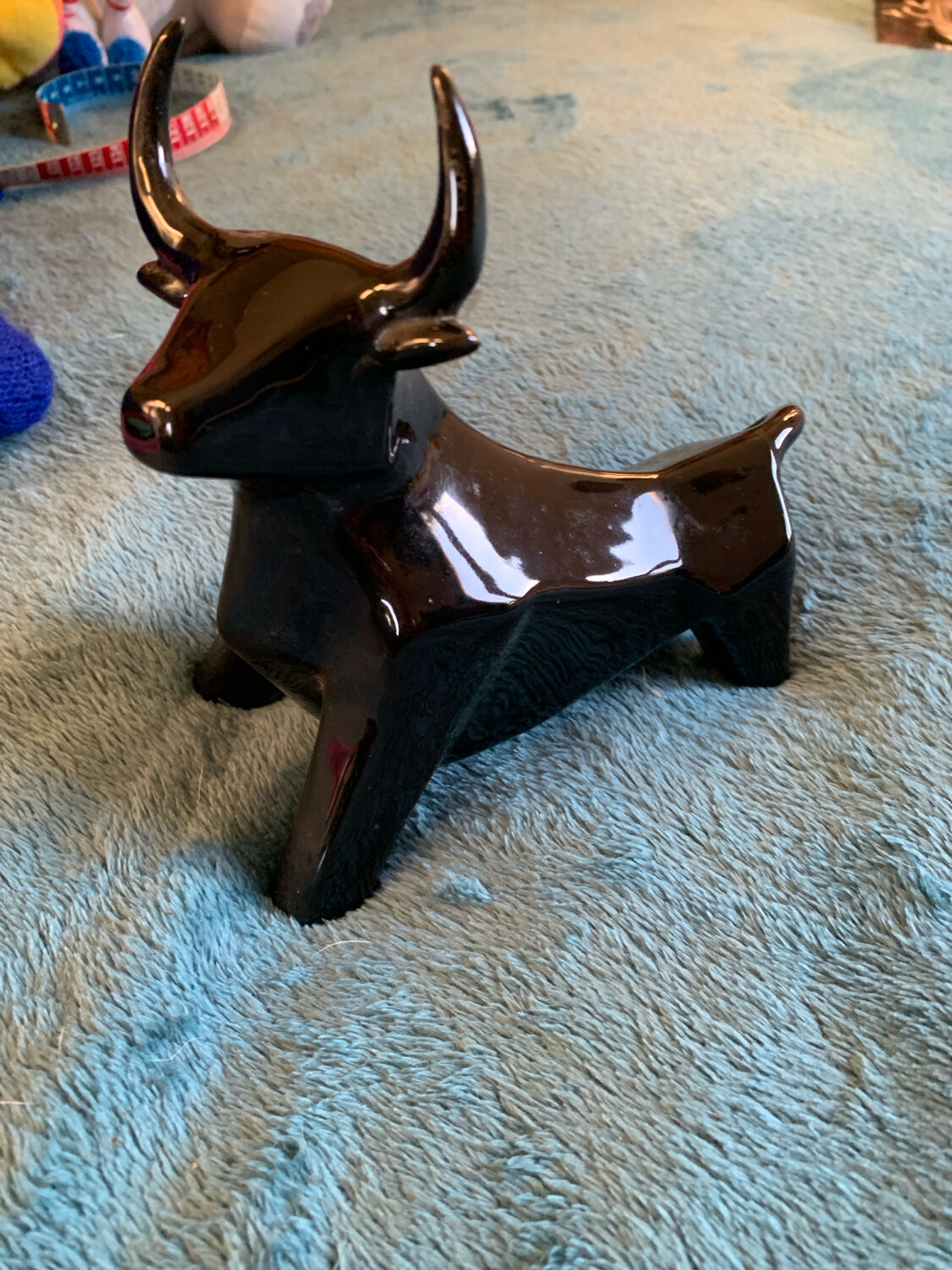 Vintage ceramic bull