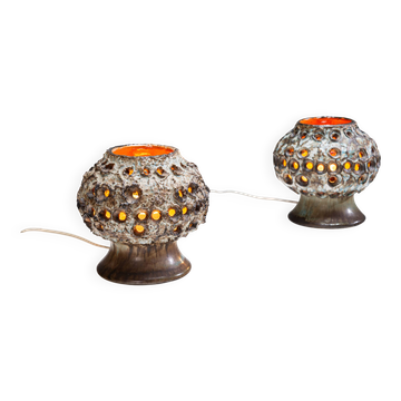 Pair of ceramic table lamps by Bruno Karlsson for EGO Stengods Atelje