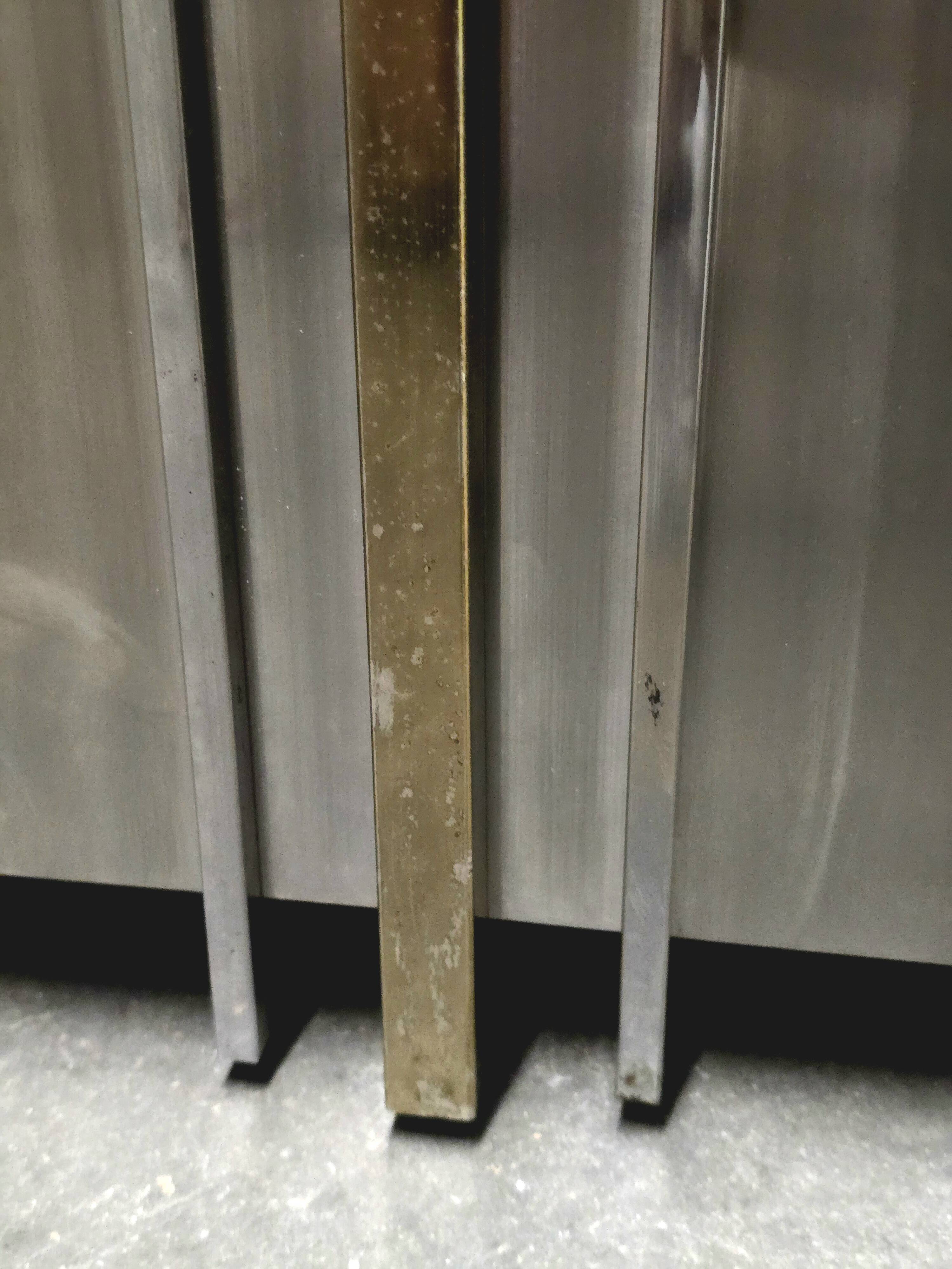 Romeo Rega for Zevi, attributed to – Chrome and brass planter, It