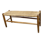 Banc brutaliste rustique artisanal 1960 93cm
