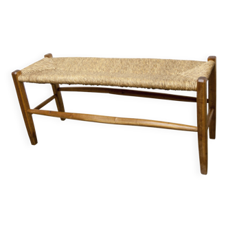 Rustic artisanal brutalist bench 1960 93cm