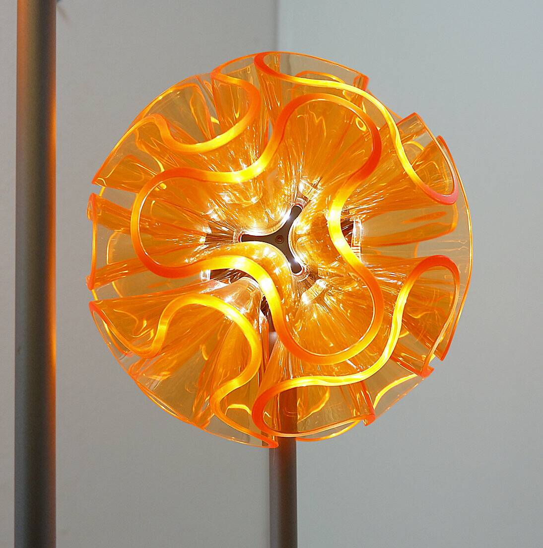 Orange "Coral Ball" floor lamp - QisDesign