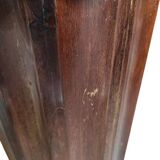 Round wooden bedside table, 1 door