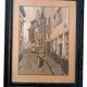 Flemish engraving hand-painted signed r.verhulst 1943