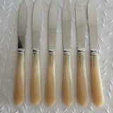 6 cheese knives, vintage