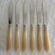 6 cheese knives, vintage