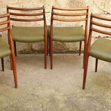 Set of 4 chairs model 78 by Niels Otto Moller for JL Mollers