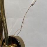 Hollywood regency brass floral wall sconce by Willy Daro