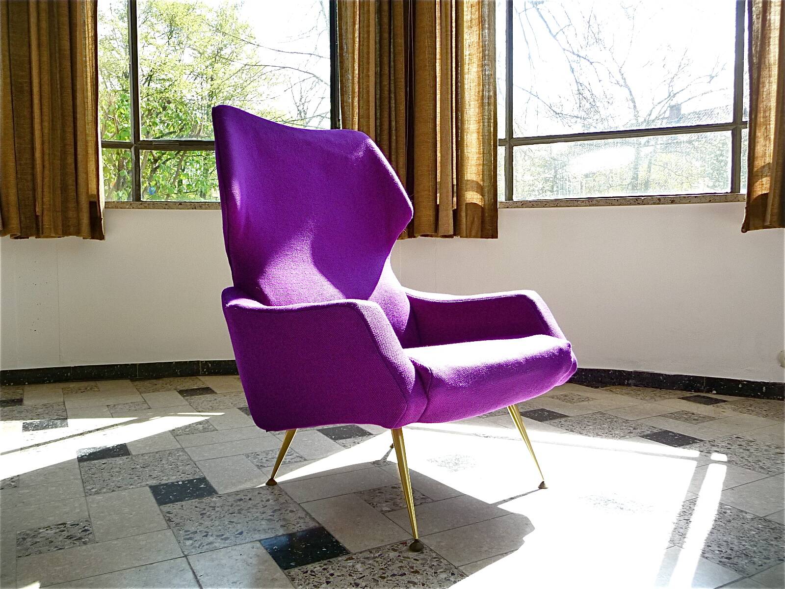 Rare Wingback Lounge Chair by Rudolf B. Glatzel for Alfred Kill, Germany 1950s