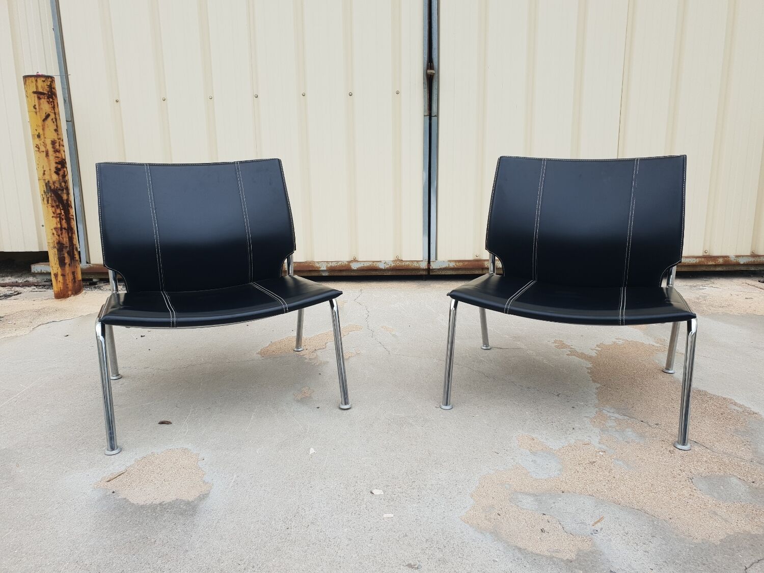 Pair of Cattelan Italy edition low chairs