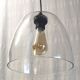 Vintage glass bell pendant light - late 20th century