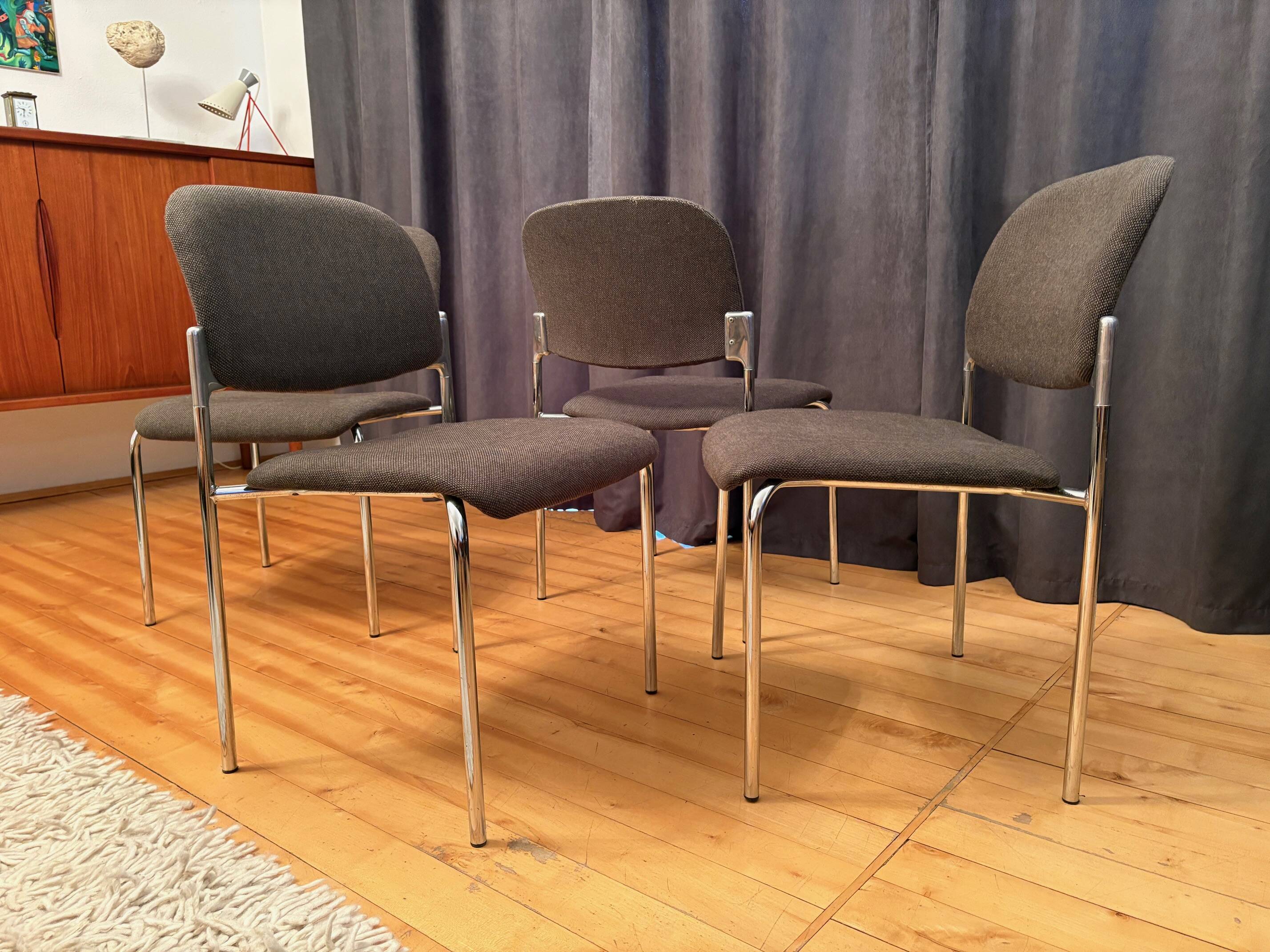 Set of four chairs, 1980s
