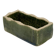 Rectangular ceramic vase signed, woven interior.