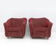 Pair of Gio Ponti Mid-Century Modern Velvet Armchairs for Casa e Giardino