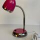Flexible Pink and Metal Desk Lamp - 70's Style - Seventies and Vintage