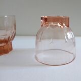 Set of 4 pink digestive glasses, Luminarc