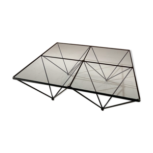 Table basse verre et - acier type