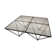 Table basse verre et acier type Alanda 1990