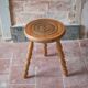 Vintage stool, wooden stool, tripod stool, accent chair