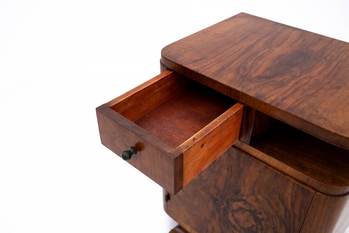 Pair of Art Deco bedside tables, Poland, 1930s.