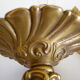 2 "Metra.F" gold-coloured metal flame wall appliques, steerable branch